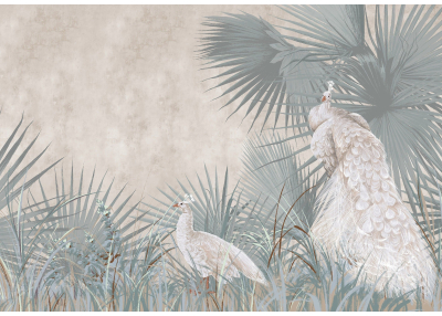 Флис Фототапет Художесвен стил с птици